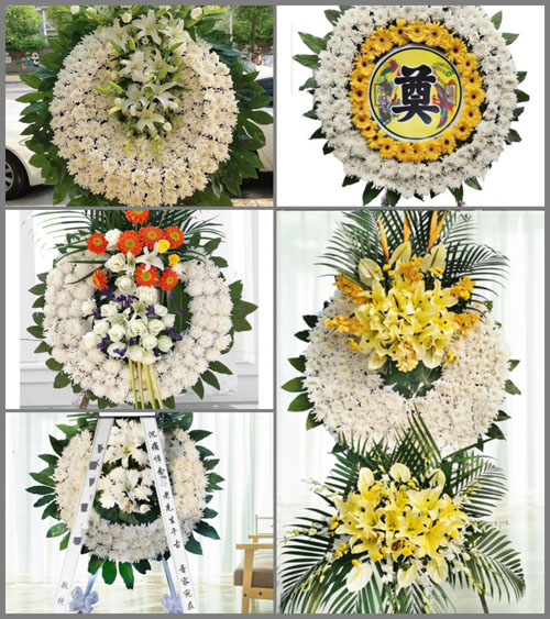 湖南永州道县万家庄街道长兴村花圈速递